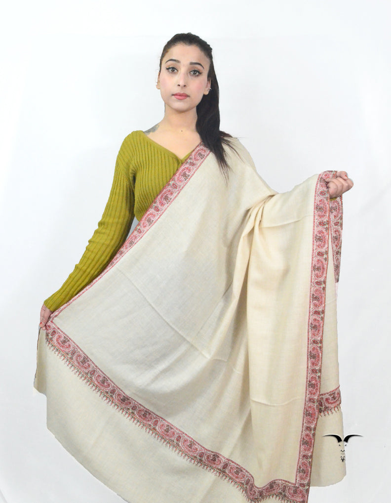 Pashmina Soft Cotton Off White Saree (NWSA-6112)