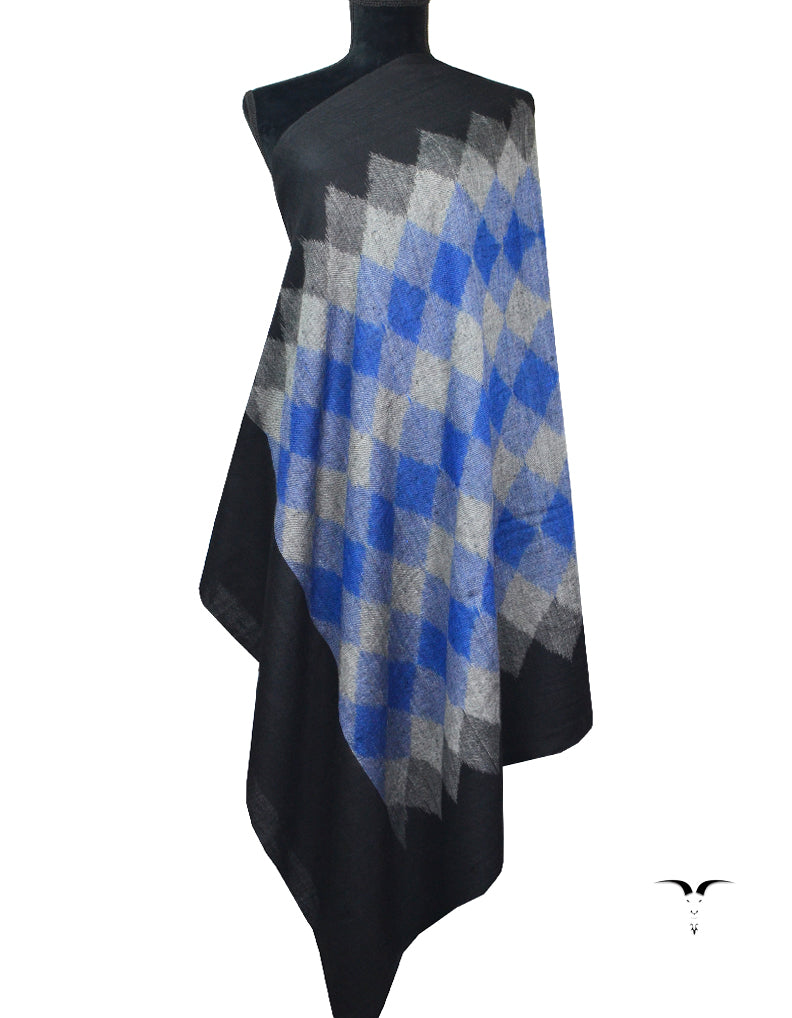 Black, Blue & Grey Ekat Pashmina 5483