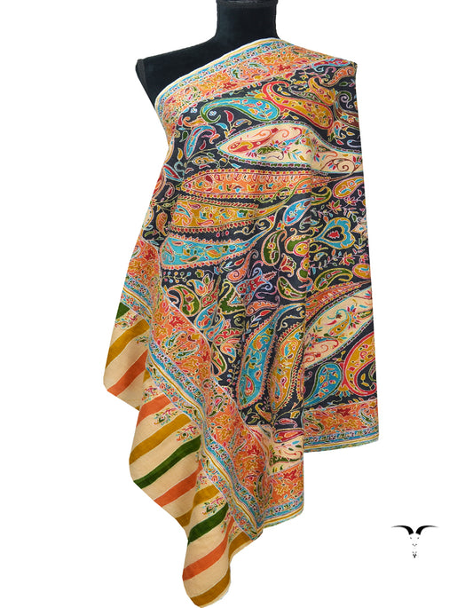 Multicoloured Pashmina Shawl With Embroidery 6898