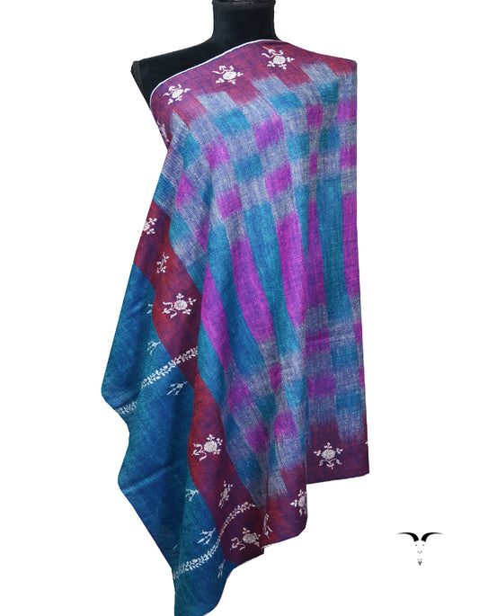 Multicoloured Ekat Pashmina Shawl In Sozni 6916