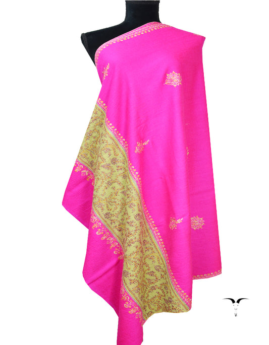 Pink Embroidery Pashmina Shawl 7729