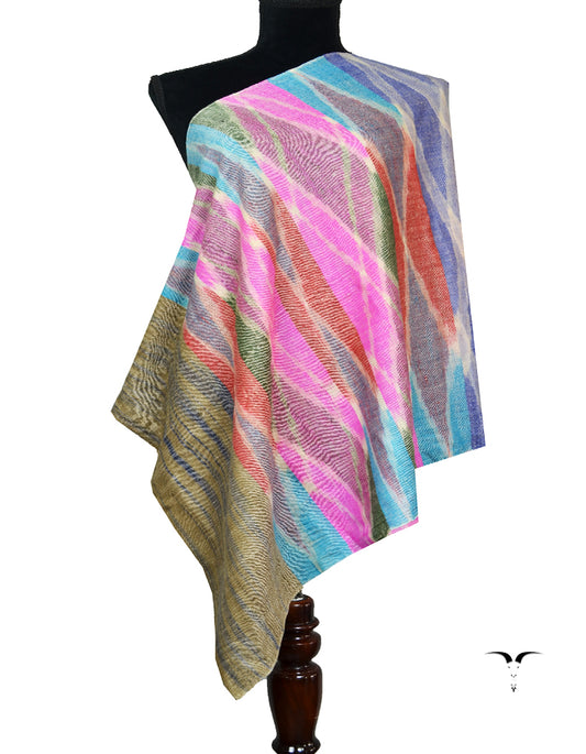 multicoloured ekat pashmina stole 8468