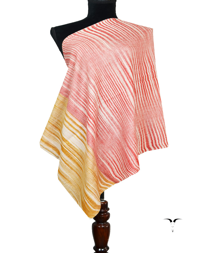 multicoloured striped pashmina stole 8491