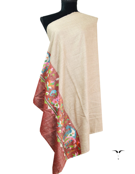 natural kani Pashmina shawl 8669