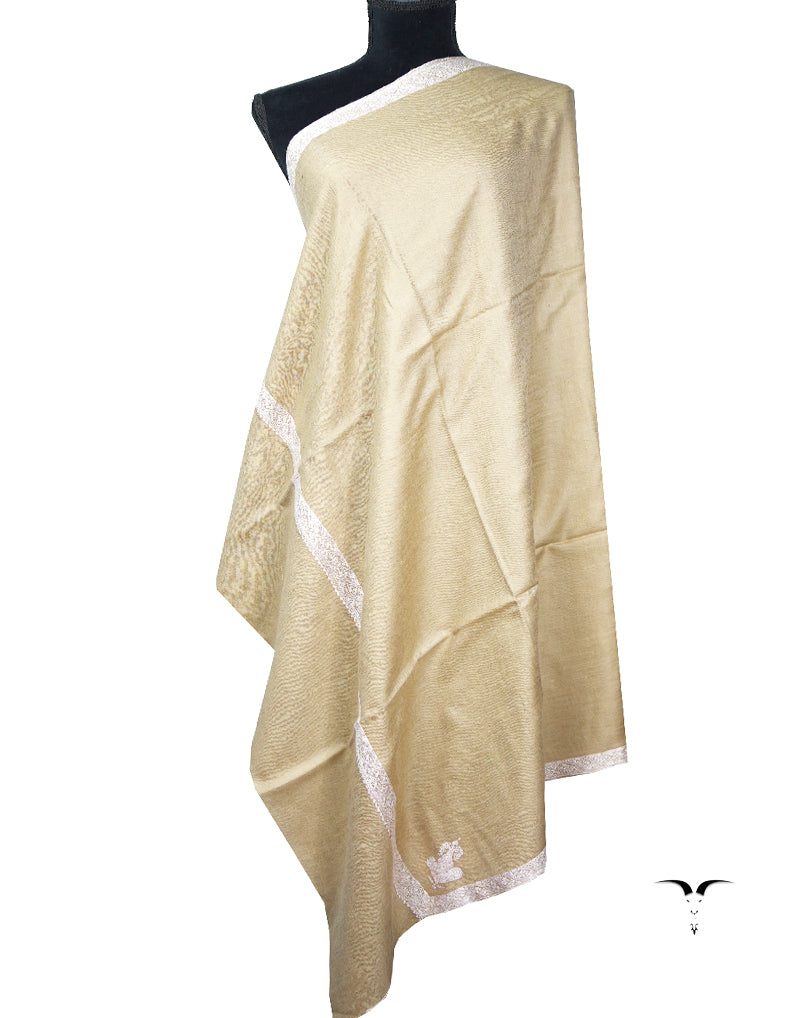 light natural embroidery Pashmina shawl 8700