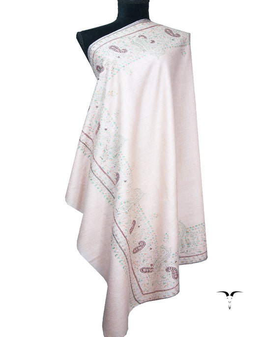 peach embroidery pashmina shawl 8771