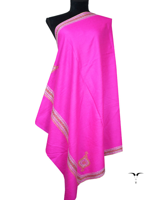 hot pink tilla embroidery pashmina shawl 8850