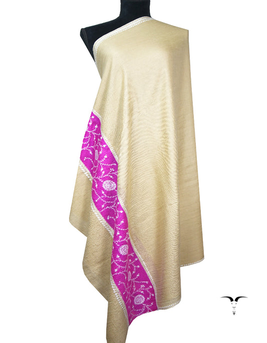 flax embroidery pashmina shawl 8858