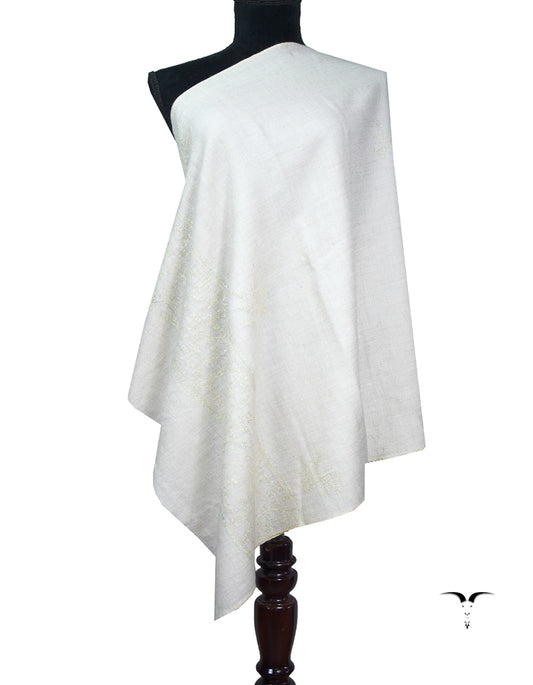 anti-flash white embroidery pashmina stole 8902