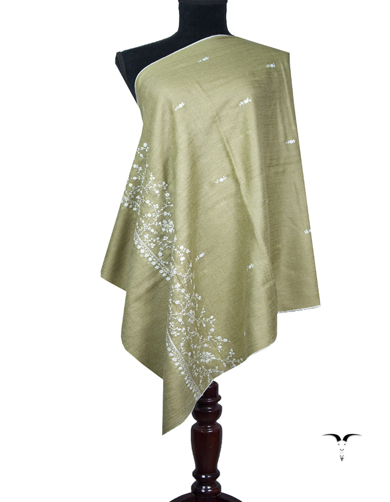 sage embroidery pashmina stole 8919