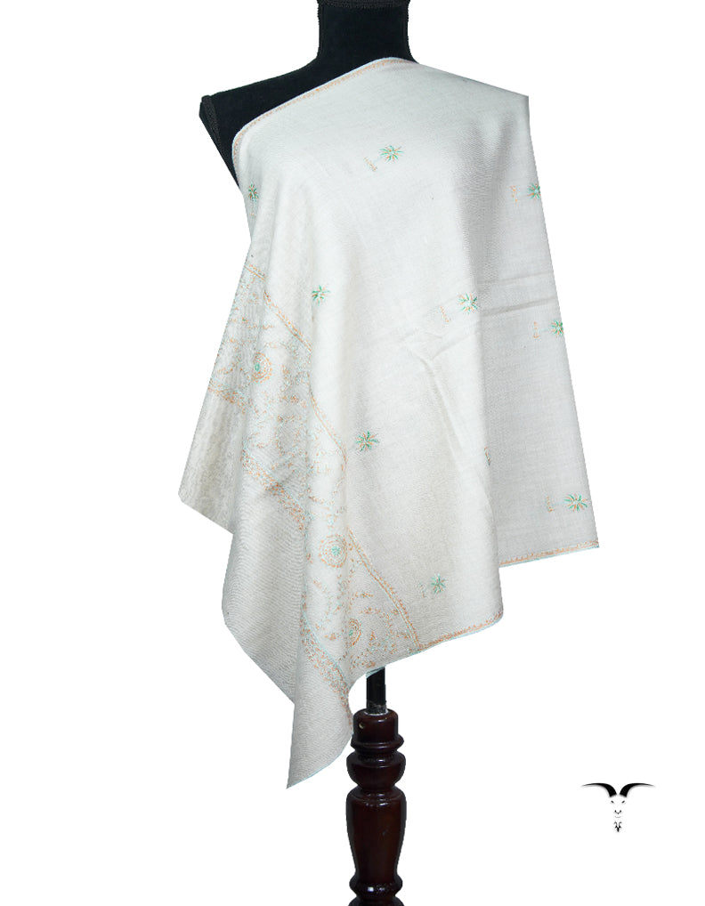 off-white butis embroidery pashmina stole 8921