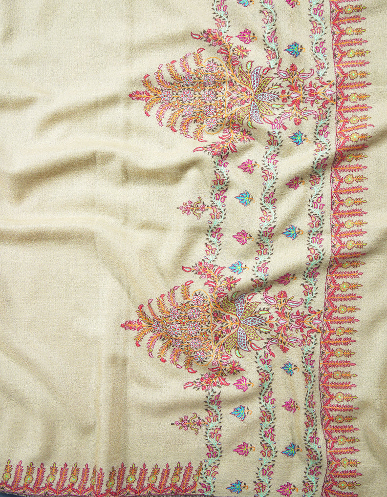 peach embroidery pashmina shawl 8952