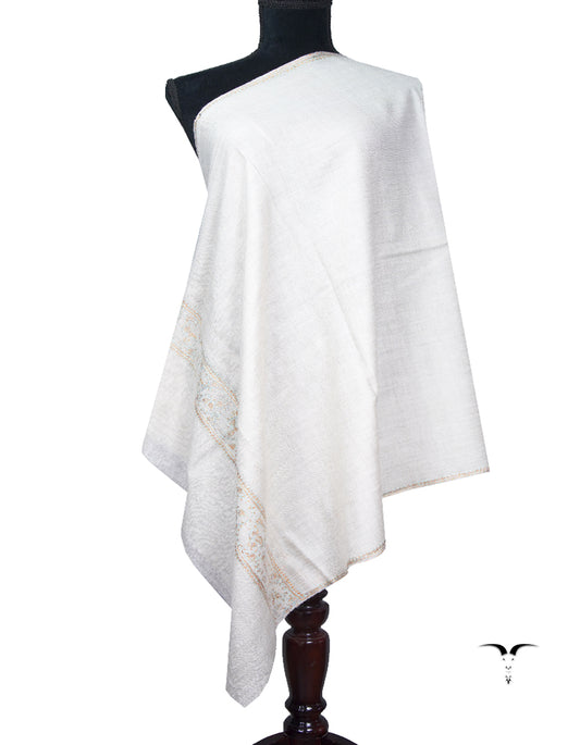 paper-white embroidery pashmina stole 8957