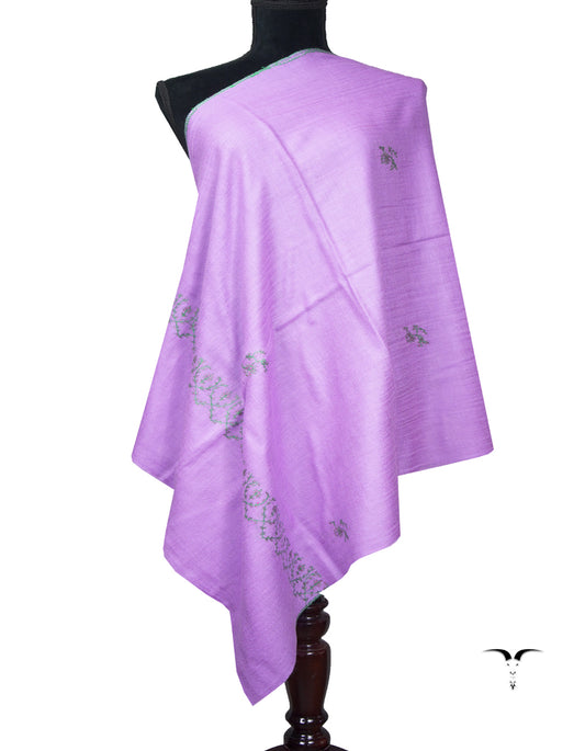 helio lilac butis embroidery pashmina stole 8959