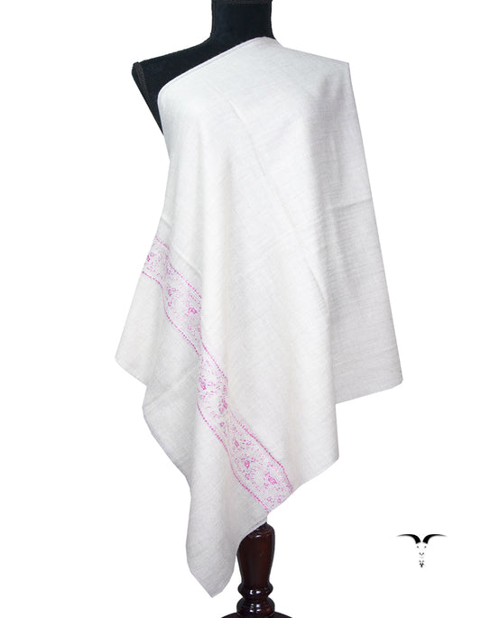 off-white embroidery pashmina stole 8960