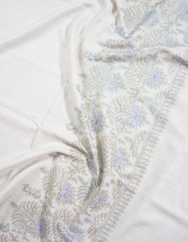 off-white embroidery pashmina shawl 9033