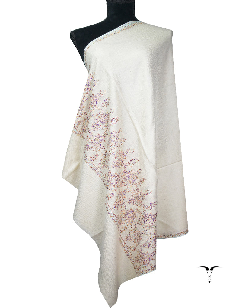 off-white embroidery pashmina shawl 9036