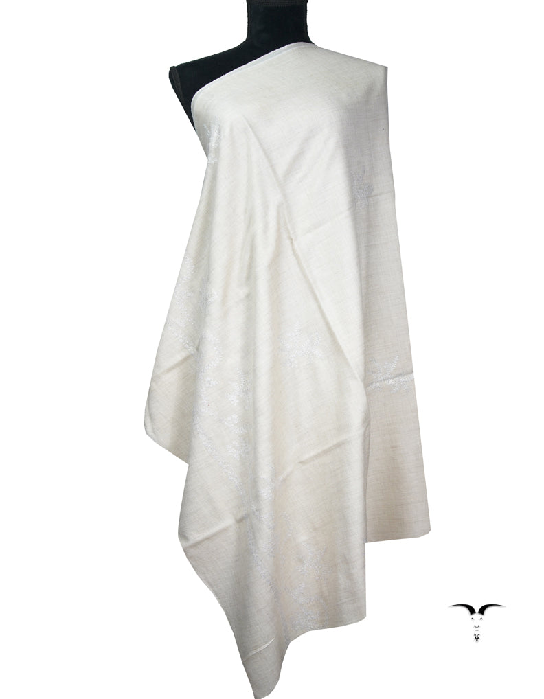 off-white embroidery pashmina shawl 9043