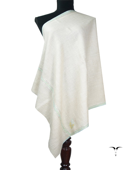 off-white tilla embroidery pashmina stole 9089